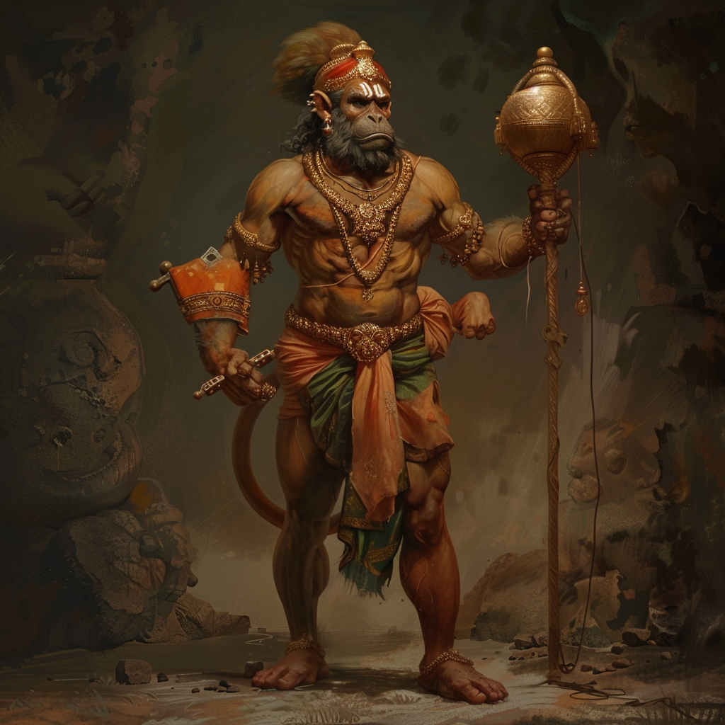 The Eight Immortals of Hindu Mythology- hanuman